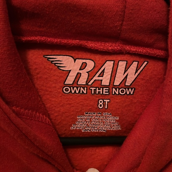 Raw Own the Now Youth Hoodie Sz 8T - Picture 3 of 4